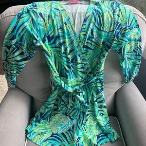 Lilly Pulitzer M wrap Romper